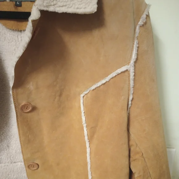 [[NWOT]] Michael Michelle genuine leather long coat - Picture 4 of 6